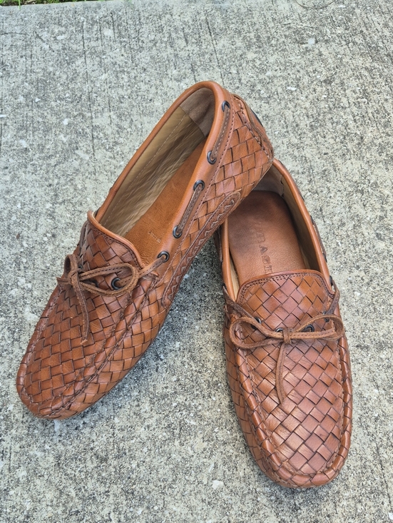 Trask (Italy) Men\'s Woven Genuine Leather Luxury Driving Loafers *VIBRAM SOLE* main image 12